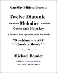 12 Diatonic Melodies for Piano Solo piano sheet music cover Thumbnail